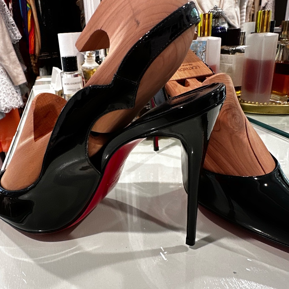 Christian Louboutin Black and Red Stiletto Heels like new
